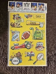 Vtg 1983 DAN Celebrity Stickers Sealed Mark I Name Stickers S530