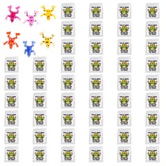Oriental Trading Halloween Sticky Frogs with Handout Sticker for 48, 1 1/4″, Bul