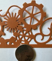 GEAR BORDER Die-Cut Embellishments(3pc)Sprocket •Cogs•Steampunk•Card Making•