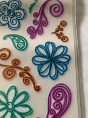 RUB-ONS AMERICAN TRADITIONAL DESIGNS GLITTER SWIRLS FLORAL FLOWER DOODLES RUB-ON
