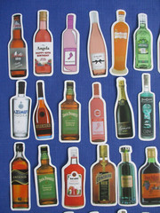#44 NEW Lot-68 2″ Stickers Embellishments Party Wine Liquor Cardmaking Scrapbook
