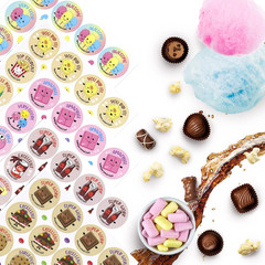 Scratch and Sniff Stickers – 864 Pieces, 12 Different Scents, 36 Sheets – Reward