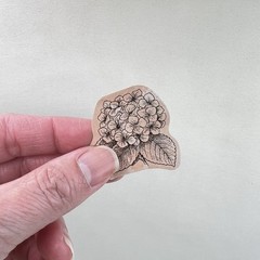 Vintage Style Floral Ink Drawing Stickers Junk Journal Collage Scrapbooking