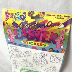Vintage Lisa Frank Color Your Own Easter Stickers 1990’s Sealed