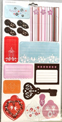 SEI Lovebirds Die Cuts & Tags Journaling Glitter Accents 2 Sheets 6×12″ 2009 NOS