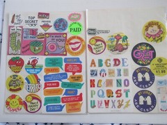 Motivation Romance Statement & Alphabet Vintage Sticker Assortment