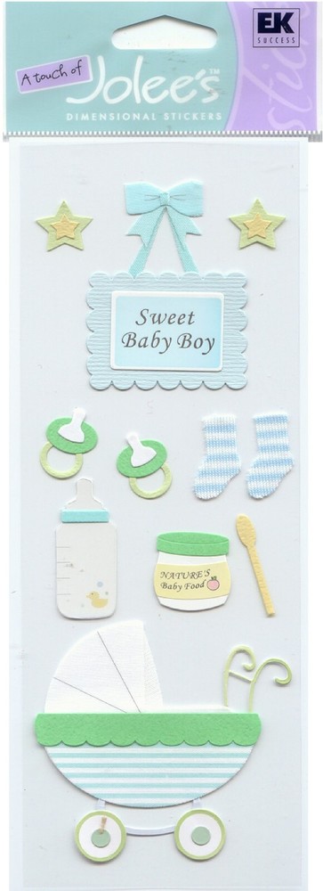 A Touch of Jolee’s SWEET BABY BOY Theme 3-D Stickers 64446 FAST FREE shipping!