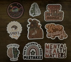 Lot of 15 Positive Affirmation Stickers Smile Happy Mental Health Matters