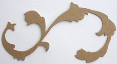 {6} *FLOURiSH ACCENT Decorative Swirl Bare Chipboard Die Cuts – 3.5″ x 5.5″