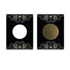 Black Scratch Off Party Cards 20 Pack Elegant Vintage Lace Design 3X4 Inches