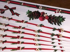 10 Mrs Grossmans Christmas Garland Border Stickers Holidays Pomegranate Greenery