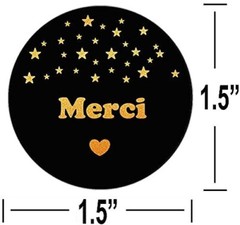 500PCS Kraft Merci French Thank You labels Stickers Envelope Package Seal 1.5″