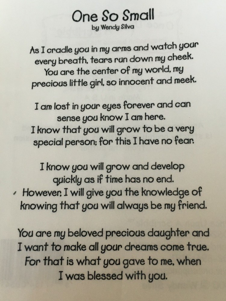 Once Upon a Scribble One So Small Poem Little Girl Mother Baby Daughter