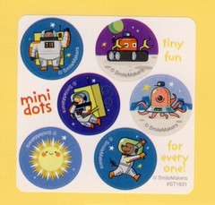 60 Assorted Mini Dot Stickers – Batman, Inside Out, Rachael Hale, Unicorn