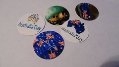 Pre Cut One Inch Bottle Cap Image AUSTRALIA DAY Free Shipping