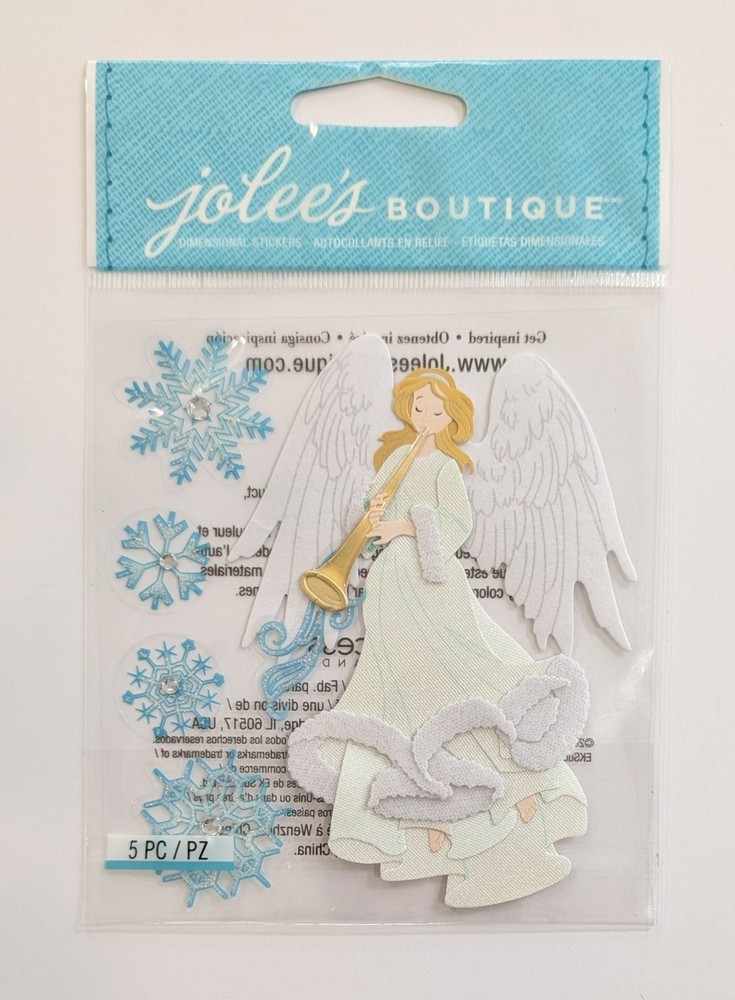 Jolee’s Winter Angel & Snowflakes Christmas Scrapbooking Stickers