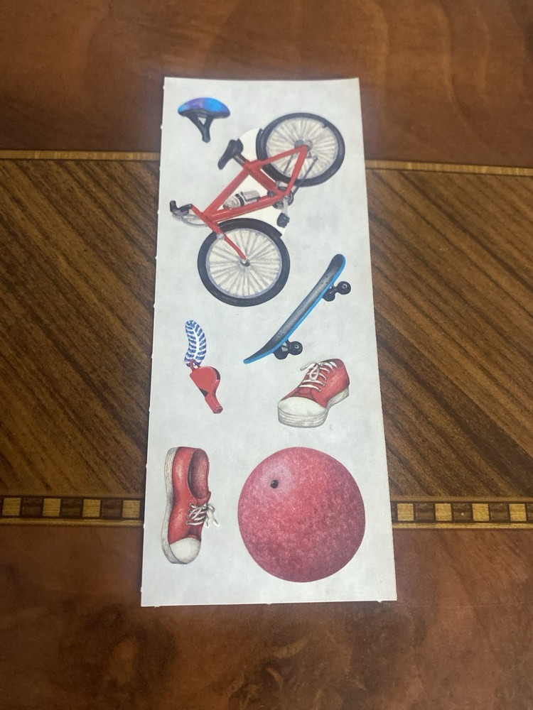 Vintage Creative Member Bike Skateboard Ball Sticker Strip 2×5 Inches