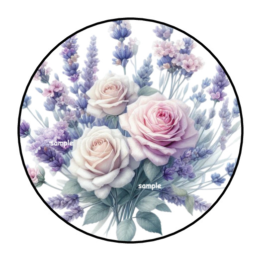 ROSES & FLOWERS STICKERS ENVELOPE SEALS LABELS TAGS 1.5″ ROUND (30) FLORAL