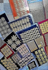 Choose from 59 Scrap Diecut German Gold Foil Paper Embellishments Crafts Sheets