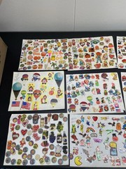Vintage 80s Sticker Book Pages Scratch and Sniff Puffy Stickers Halloween