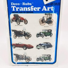 Dennison Deco-Rub Transfer Art No.80-005 Vintage Vehicles ©1978 Sealed