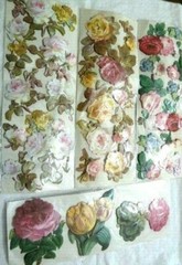 Cabbage Rose Tulip Stickers New Victorian Style Scrapbooking Crafts Junk Journal