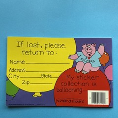 Vintage 80s TREND Sticker Book Saver Album 1983 I Love Stickers Pig & Balloons