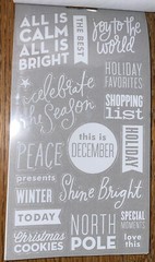 Mambi Sticks Christmas Words Letters Numbers 6pgs Alphabet Alpha Clear Stickers
