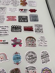 50pc Coworker Stickers Funny Emotional Support Work Bestie Appreciation Decals