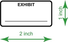 1″x2″ 500 PCS Exhibit Stickers Plaintiff’s Defendant’s 1*2 inches