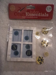 LOT of 6 Jo Ann Craft Essentials Christmas Holiday Scrapbook 3-D Embellishments