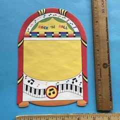 Vintage 80s Jukebox Rock ‘N Roll Stationery Notepaper Music Box Lot Of 4 Sheets