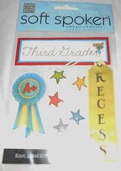 THIRD GRADE Recess Stars A+ Student School Class MAMBI Stickers Scrapbook Crafts