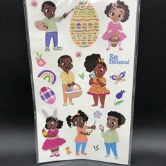 Black Paper Party Easter Stickers 32 Sheets Chocolate Bunny Kids Bundle 4 Packs