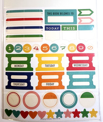 October Afternoon Milk Money Stickers 2013 School Days Retro NOS 2 Sheets