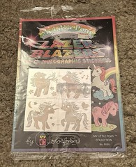 Vtg 1983 Hasbro My Little Pony Lazer Blazers 3-D Holographic Stickers No. 8626