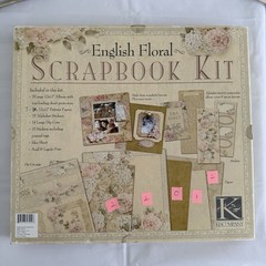 K & Company Framed Name English Floral 532113 Scrapbook Kit 12 x 12 Papers READ