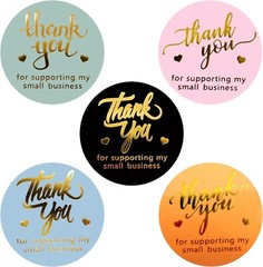 800 PCS Thank You Stickers 1.5 Inch Thank You Sticker Self Adhesive & Waterproof