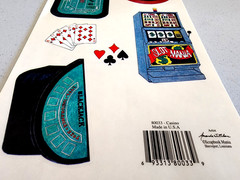 Casino Vegas Cruise Clear Sticker Sheet 12″ Scrapbook Mania NOS Craps Slots Card