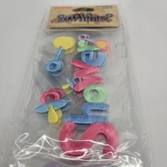 Vintage Stickopotamus Sticko Sew Whats Embroidered Baby Shower Stickers Lot of 6