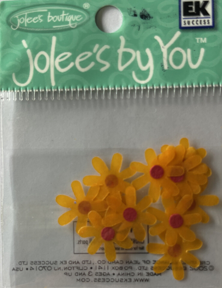 ORANGE SHASTA FLOWER Embellishment (12pc)Jolee’s•Garden•Plant•Spring •Wedding