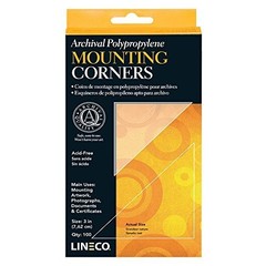 Self-Adhesive Polypropylene Mounting Corners, 3 Inch, 100 PCS