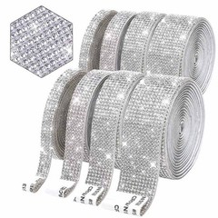 Self Adhesive Sparkling Rhinestone Ribbon Strips Crystal Sticker Trim DIY Decor