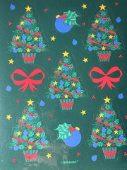 Vintage NOS Amscan Christmas Tree Stickers No. 45872 Sealed 4 Sheets