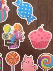 STICKERS x 10 Candy Gumball Chocolate Pink Cupcake Lollipop CAN4