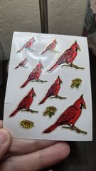 VTG Vending Machine Stickers Holographic Prismatic Birds Rainbow Flower 80s Lot