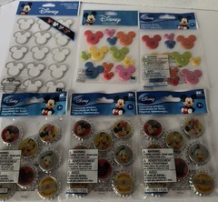 Disney, Jolee’s Boutique, EK Stickers Mickey, Minnie, Pluto Trinkets Lot of 6