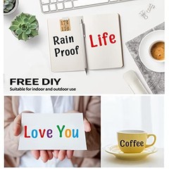 1512 Alphabet Stickers 12 Sheets Alphabet Stickers Vinyl Self-Adhesive Number Al