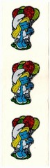 VINTAGE 80s Glitter Smurf Stickers – SMURFETTE – STRIP