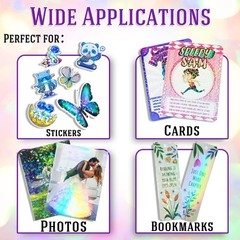 Self Adhesive A4 Sheets, 25 Clear Laminate, Waterproof Sticker Paper,Star Patter
